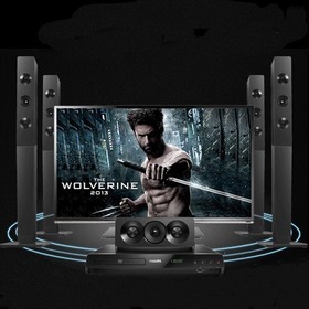5.1音箱内置低音炮,飞利浦环绕立体声音箱,现代化HIFI音质音响设备